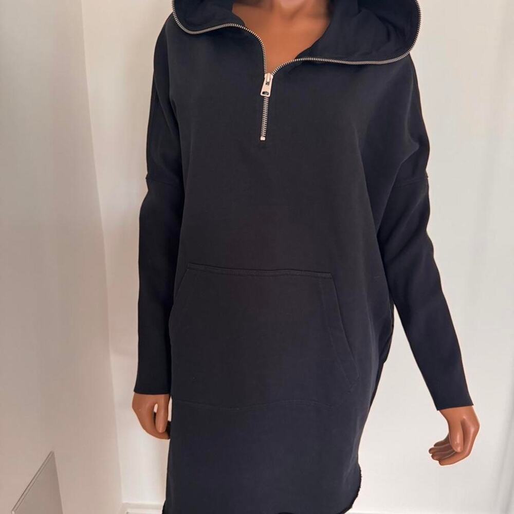 Allsaint xonda hoodie dress black